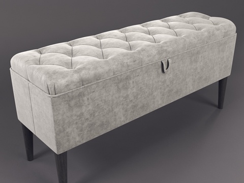  Poof长凳经典款3d模型 