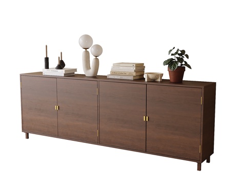 现代边柜 装饰柜su模型