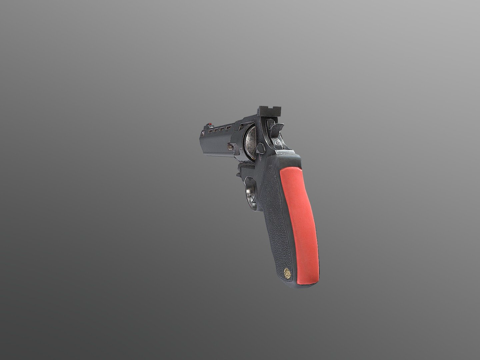  狂暴公牛454卡索游戏可用左轮3d模型 