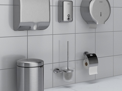  浴室配件套装43（Ravak, Brabantia, BXG3d模型 