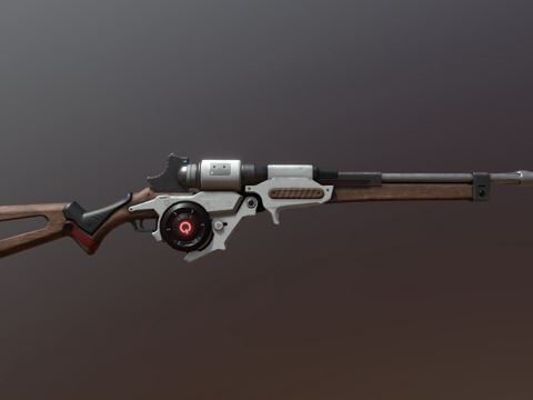  科幻步枪3d模型 