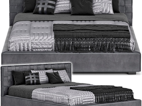  Modloft Madison Queen床3d模型 