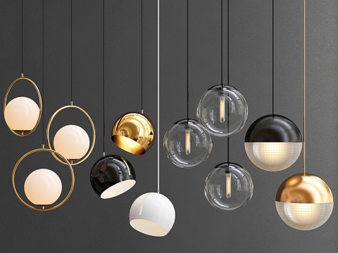  新款吊灯系列3d模型 