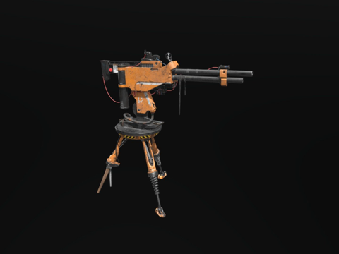  哨戒炮3d模型 