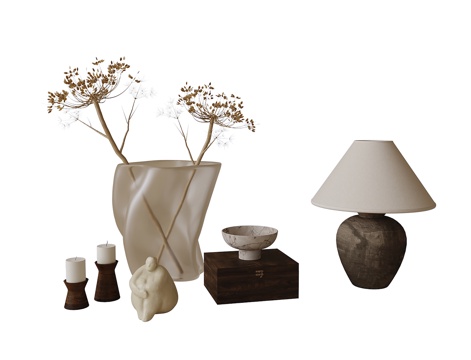 现代饰品摆件su模型