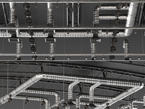  天花板通风系统23d模型 