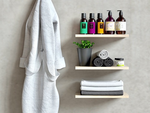  浴袍套装3d模型 