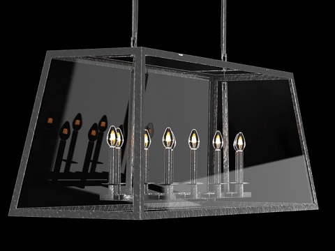  ATWELL直线吊灯543d模型 