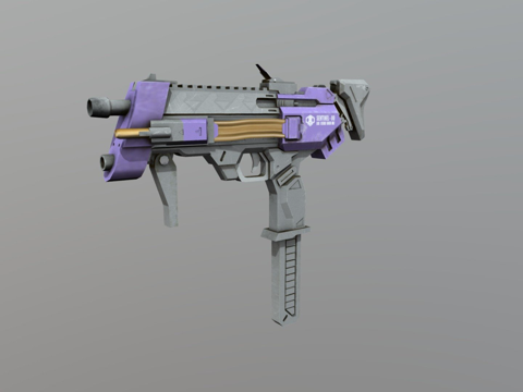  黑影冲锋枪守望先锋x贴图3d模型 