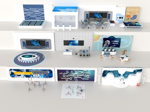  科技教室3d模型 