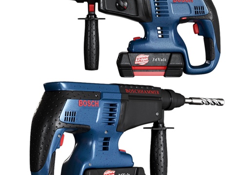  博世无线电钻3d模型 