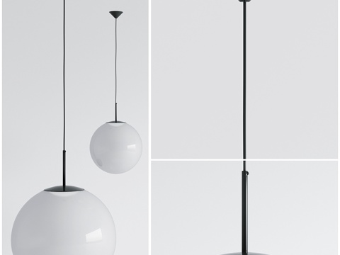  欧泊吊灯3d模型 