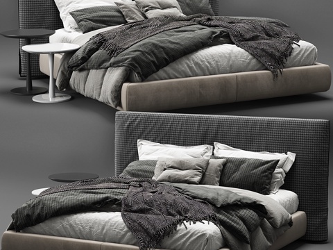  Poliform Bruce床3d模型 