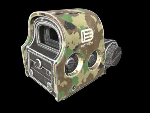  全息瞄准镜3d模型 