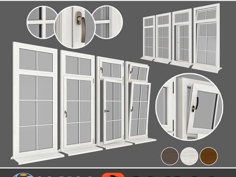  树下塑料窗，06型第01组3d模型 