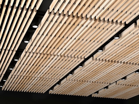  木质天花板 63d模型 