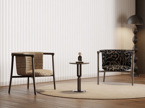  现代休闲椅 沙发椅su模型 