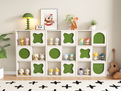  儿童装饰柜 卡通手办雕塑3d模型 