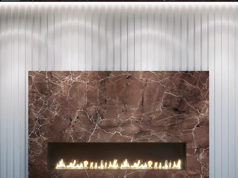  墙板60.壁炉3d模型 