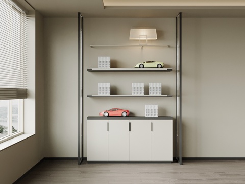  现代置物架 装饰柜su模型 