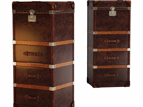 复古高柜斗柜玄关柜su模型