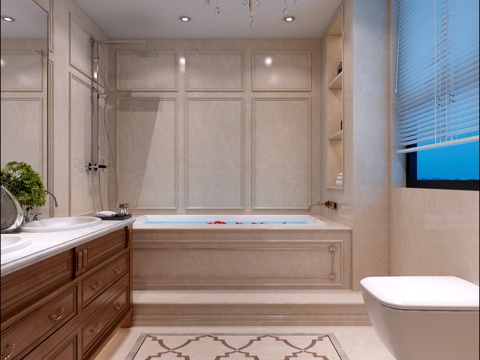  欧式卫生间卫浴3d模型 