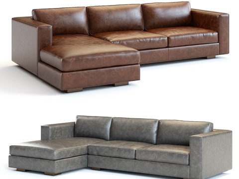  Restoration Hardware Maddox皮革组3d模型 