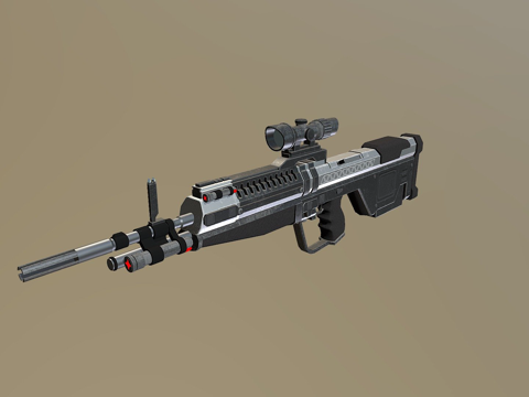  定制光环精确射手步枪3d模型 