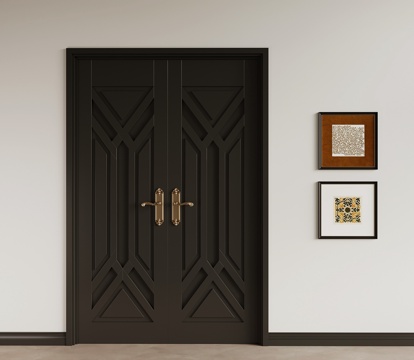  法式复古双开门3d模型 