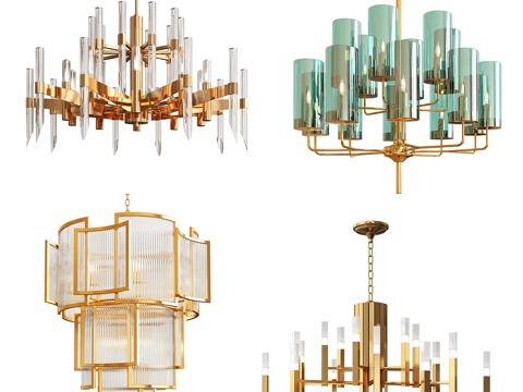  四款独家水晶吊灯系列_53d模型 