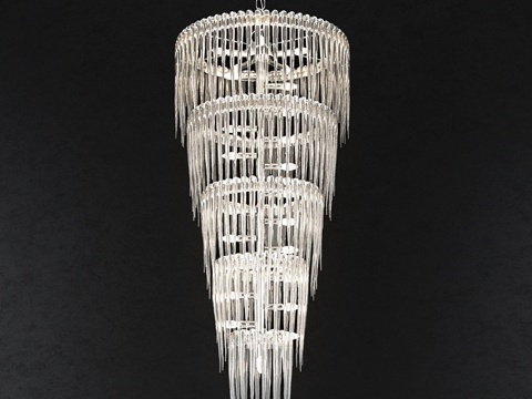  贝拉菲古拉冰柱阶梯吊灯CL641-T D6303d模型 