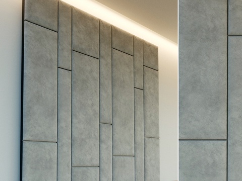  装饰墙。软质面板。513d模型 