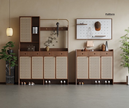  新中式鞋柜    宋氏鞋柜   中古鞋柜3d模型 