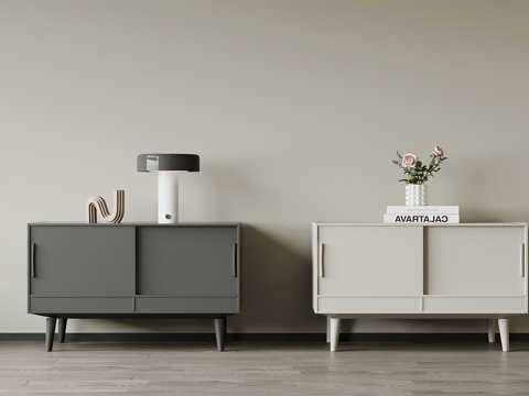  现代床头柜 矮柜 边柜3d模型 