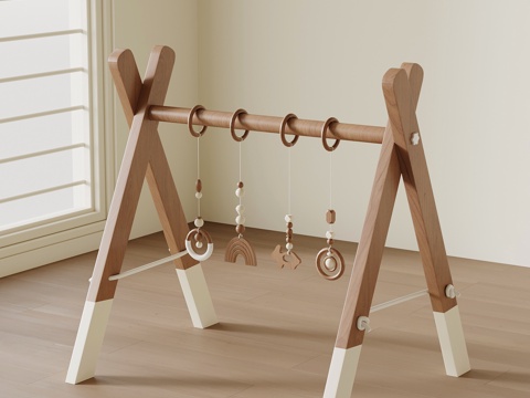  中古风玩具 儿童玩具架3d模型 