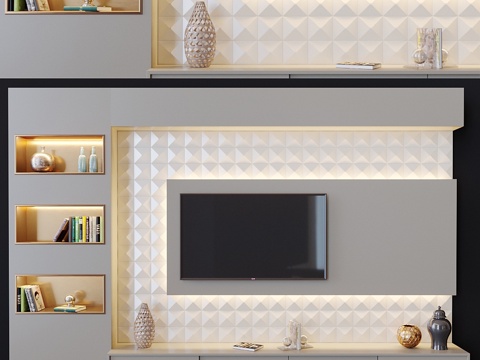  电视机套装263d模型 