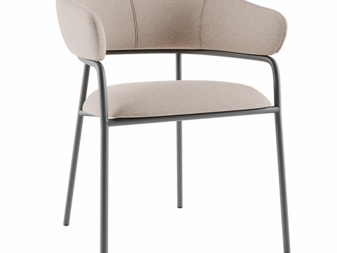  现代简约单人椅子 椅子 简约椅子 休闲椅子 凳子 餐厅椅子3d模型 