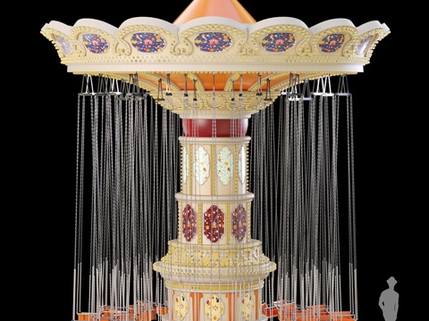  游乐设施·旋转木马3d模型 