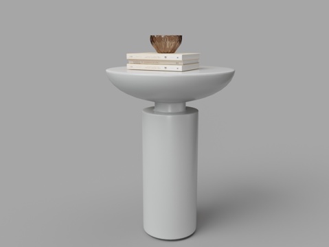  现代沙发圆几边几3d模型 