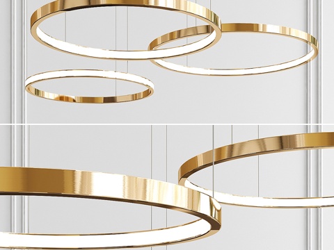  拉赫蒂100环形枝形吊灯3d模型 