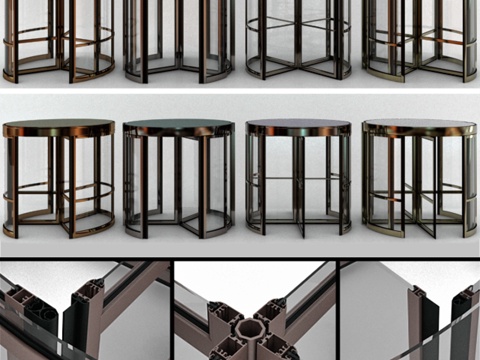  旋转入口门3d模型 