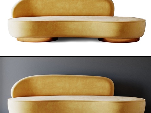  焦糖柔软沙发3d模型 