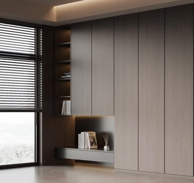 意式衣柜 成品衣柜su模型