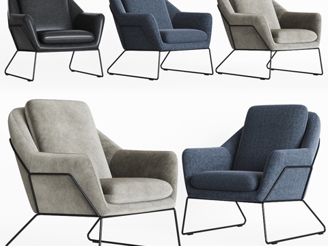  Loft Design扶手椅型号2549, 38553d模型 