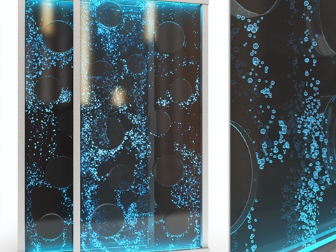  泡泡单面板43d模型 