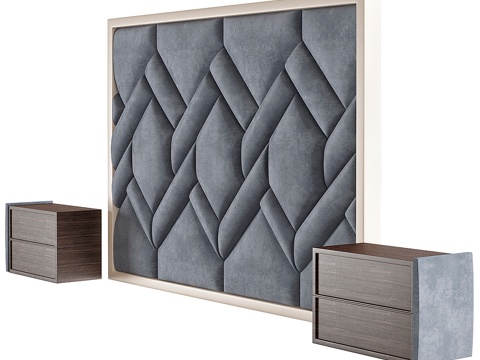  壁挂式床头板系列 № 0253d模型 