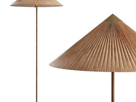  现代极简落地灯3d模型 