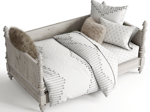  Restoration Hardware 佐伊日床3d模型 