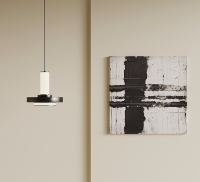 现代挂画 抽象客厅装饰画su模型