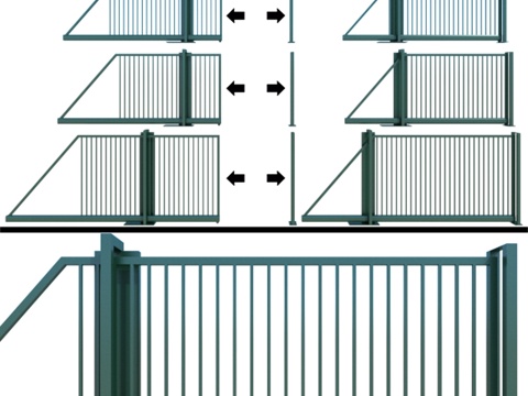  滑动门，小门3d模型 